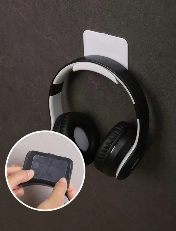 Kopfhörerhalter Wand & Tisch | Selbstklebend | Weiß oder Schwarz | Headset Wandh