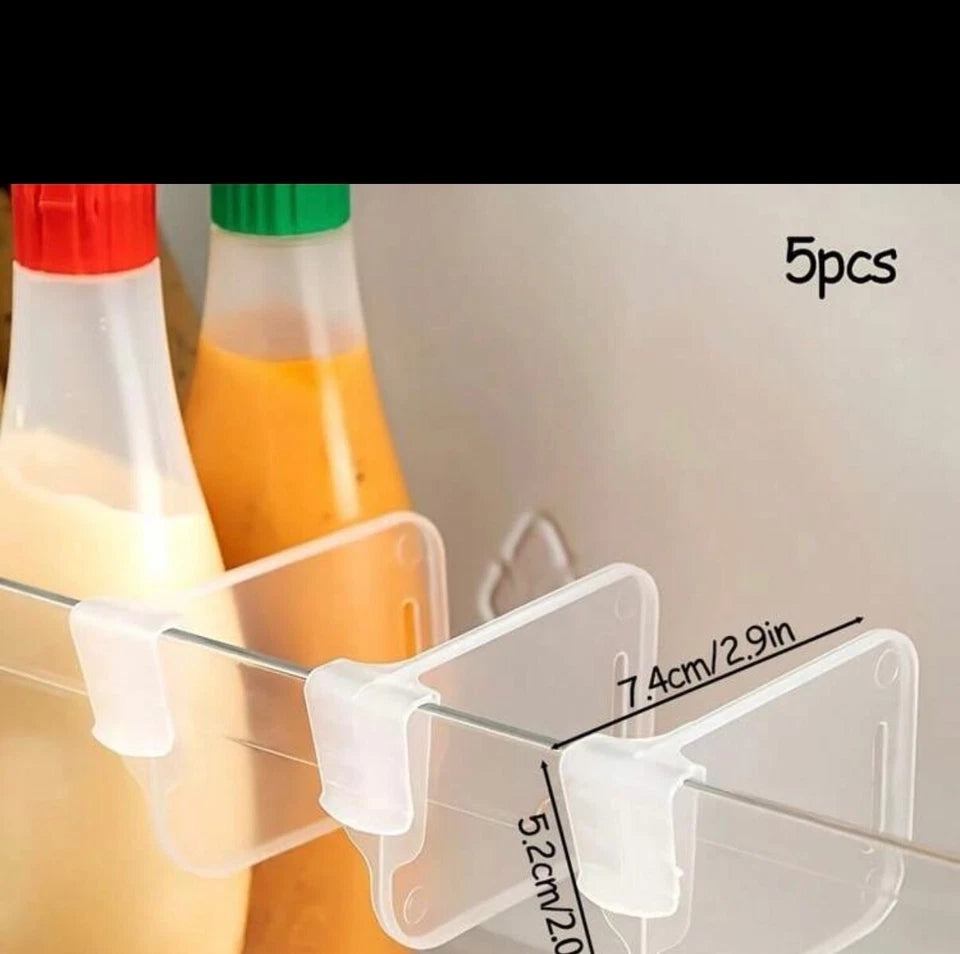 5er Set Kühlschrank Trenner Organizer – Verstellbare Fächer für Kühlschranktür