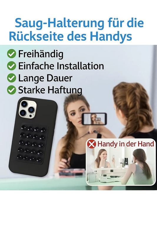 2x Silikon Saugnapf Handyhalterung - Handy Halter selbstklebend - 5,5 x 8cm