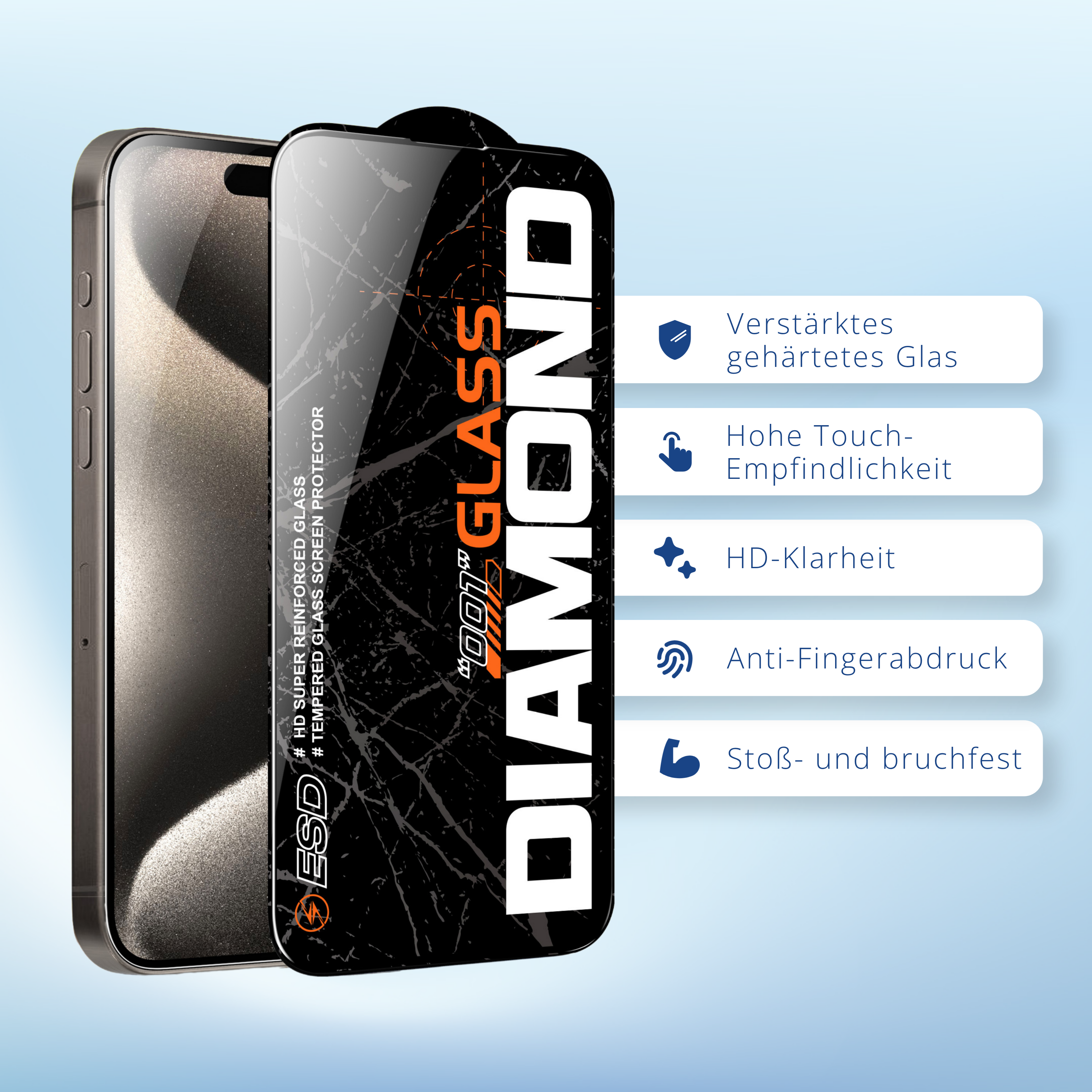2x Display Panzerfolie Schutzglas Für iPhone 12 13 14 15 16 17 Pro Max - Pivacy