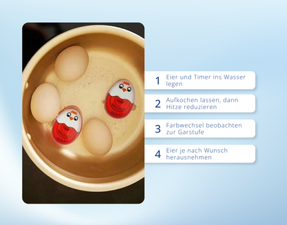 Eieruhr Eggtimer Perfect zum Mitkochen mit Farbwechsel Eierform Eier Egg
