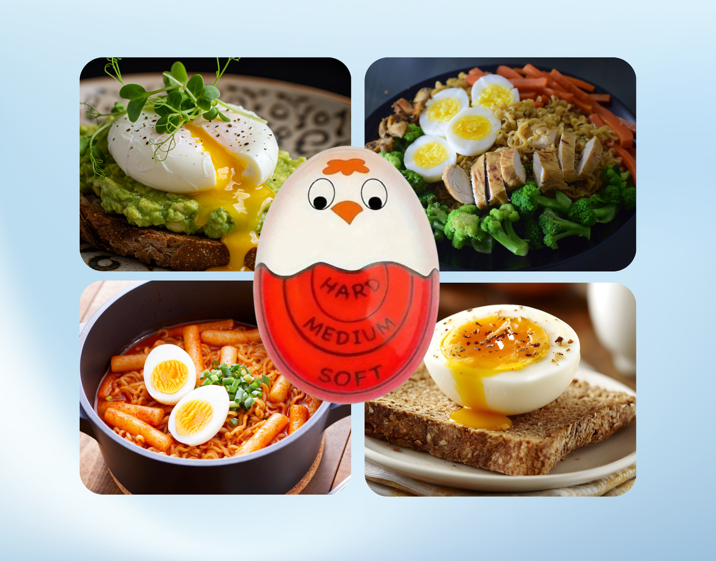 Eieruhr Eggtimer Perfect zum Mitkochen mit Farbwechsel Eierform Eier Egg