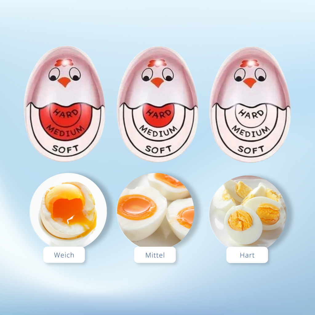 Eieruhr zum Mitkochen mit Farbwechsel – Lustiger Eggtimer in Eierform