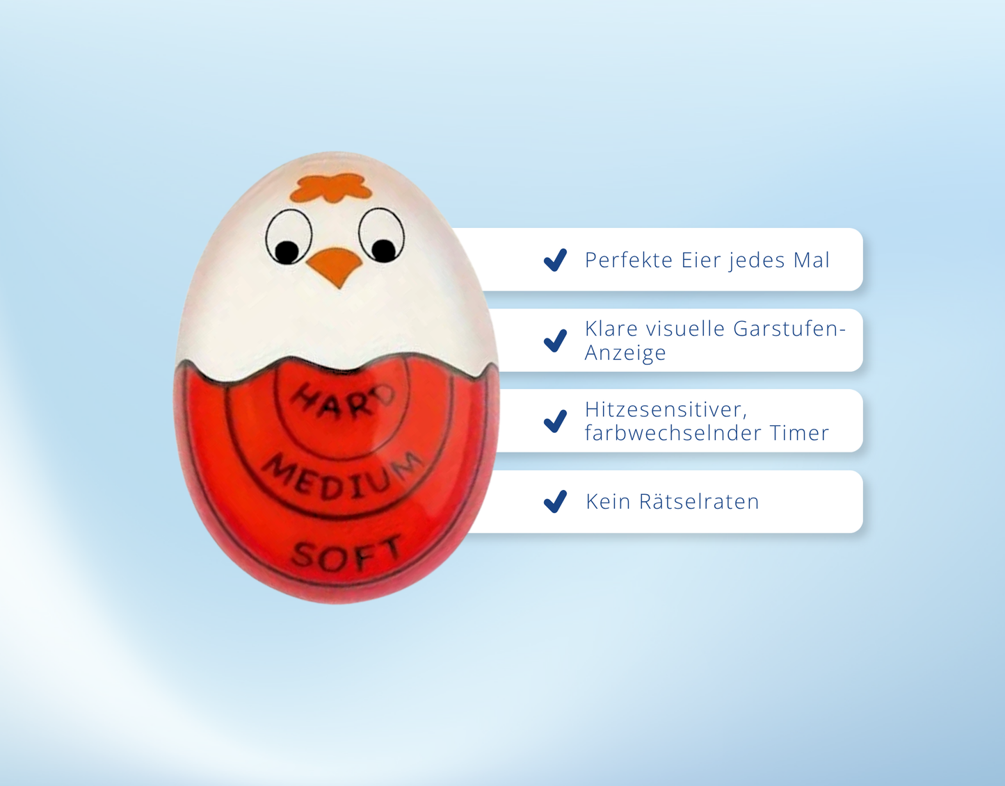 Eieruhr Eggtimer Perfect zum Mitkochen mit Farbwechsel Eierform Eier Egg