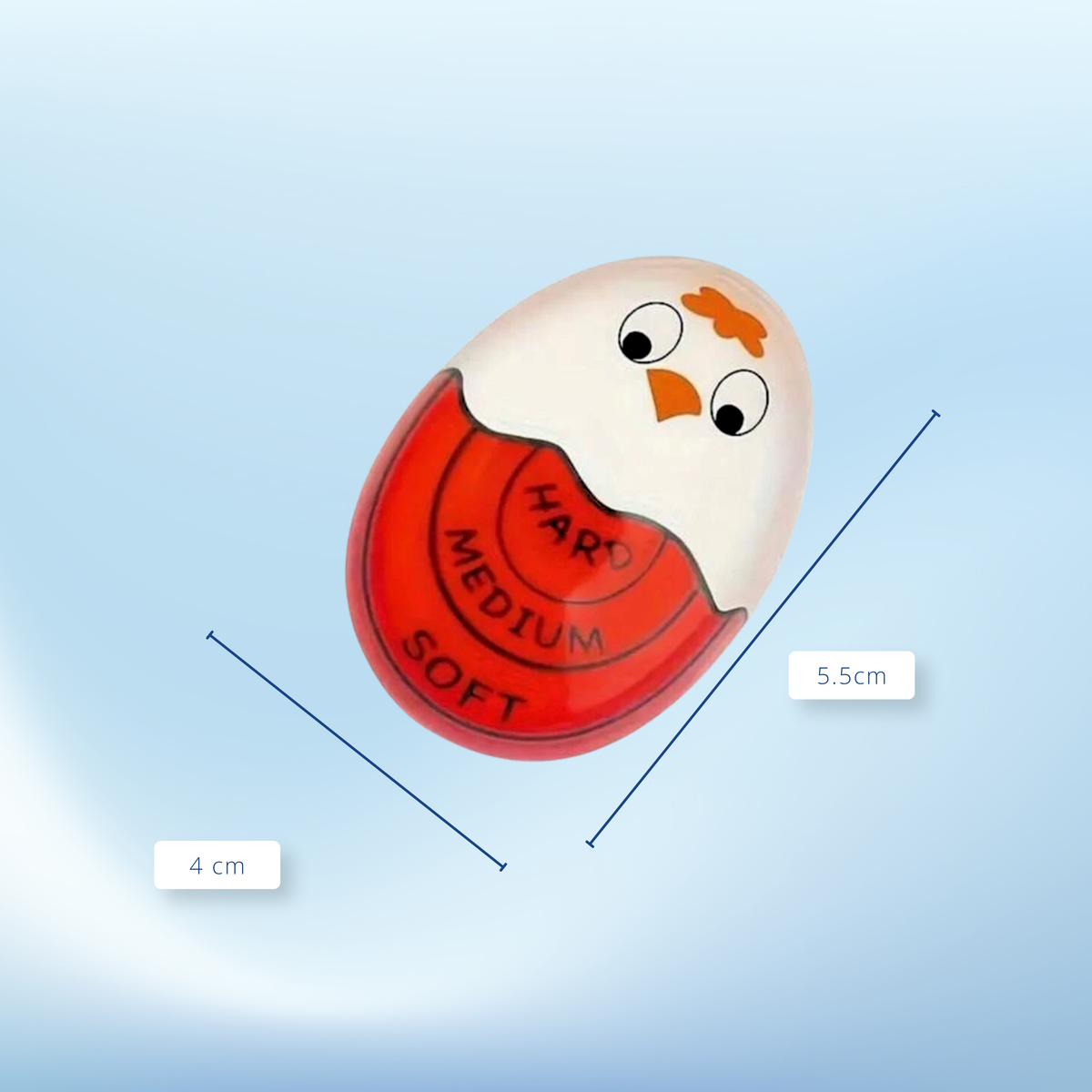 Eieruhr zum Mitkochen mit Farbwechsel – Lustiger Eggtimer in Eierform