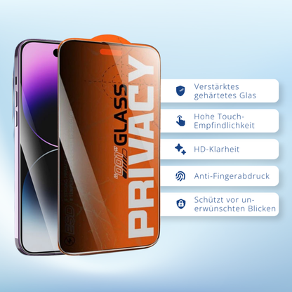 2x Display Panzerfolie Schutzglas Für iPhone 12 13 14 15 16 17 Pro Max - Pivacy