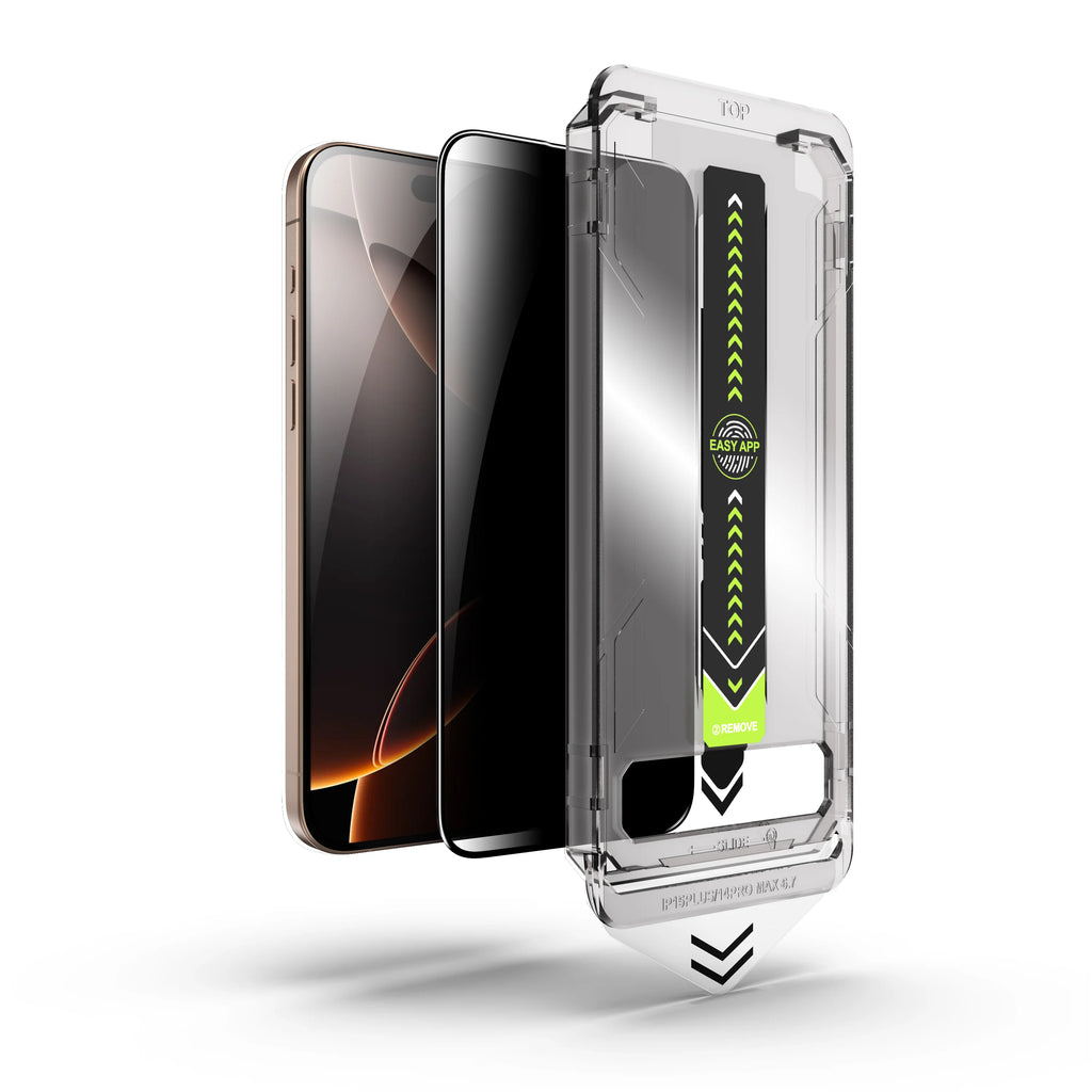 Display Panzerfolie Schutzglas für iPhone 12–17 Pro Max – Transparent & Blickschutz