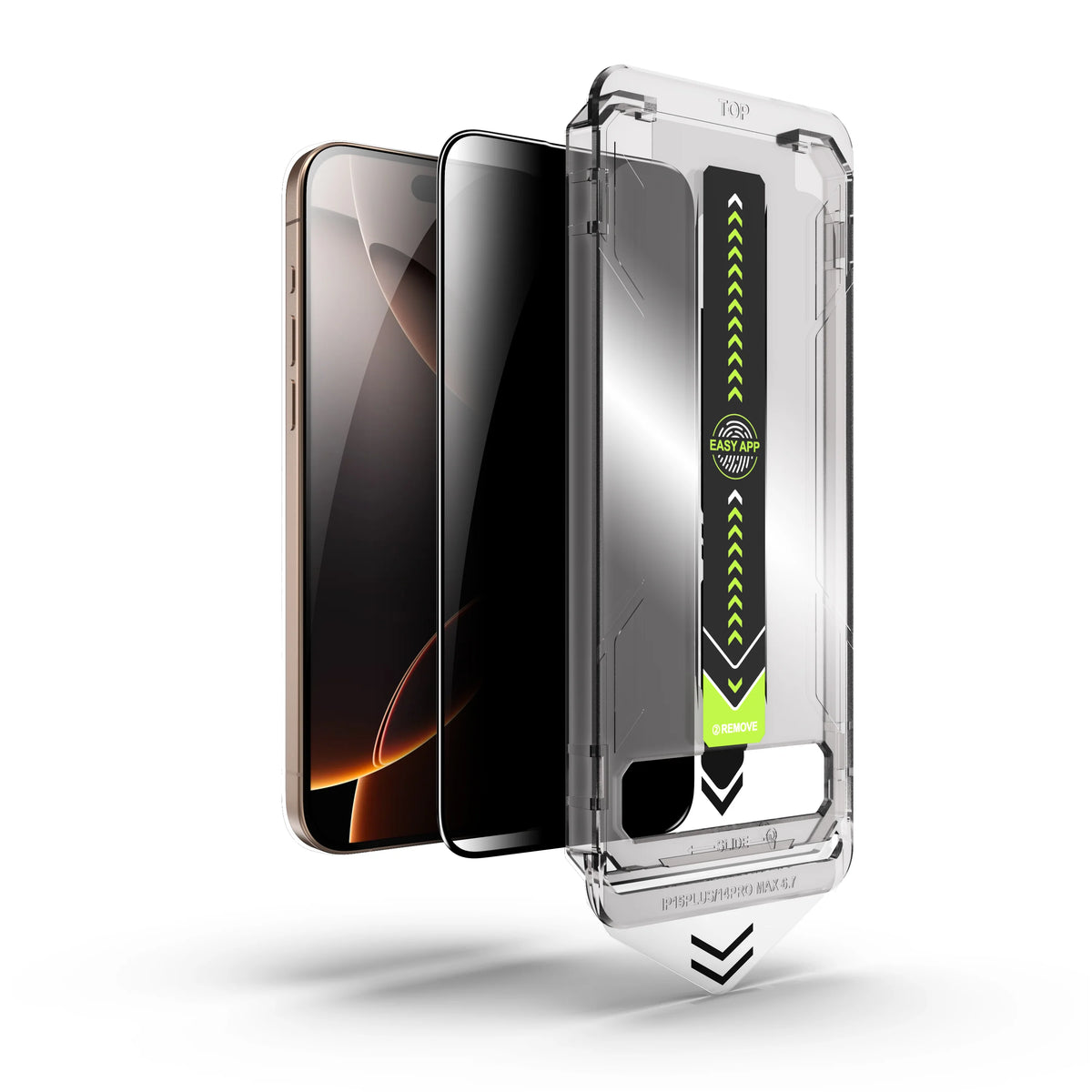 Display Panzerfolie Schutzglas für iPhone 12–17 Pro Max – Transparent & Blickschutz