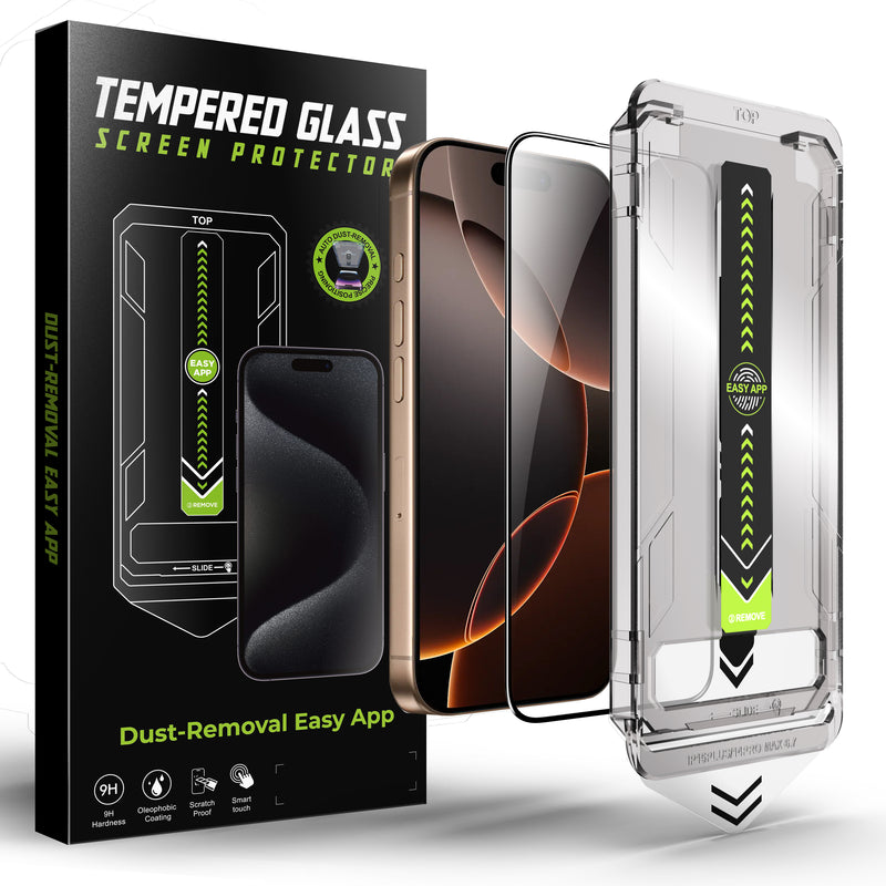 Display Panzerfolie Schutzglas für iPhone 12 13 14 15 16 17 Pro Max