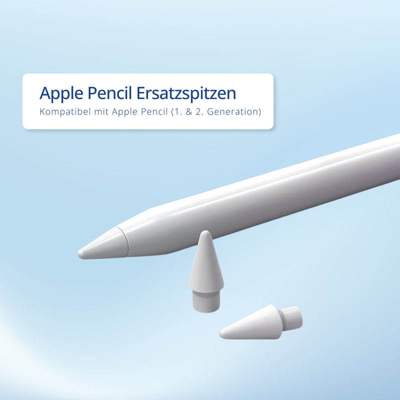 3x Apple Pencil Ersatzspitzen – Stylus Nibs kompatibel mit Gen 1/2, USB-C & Pro