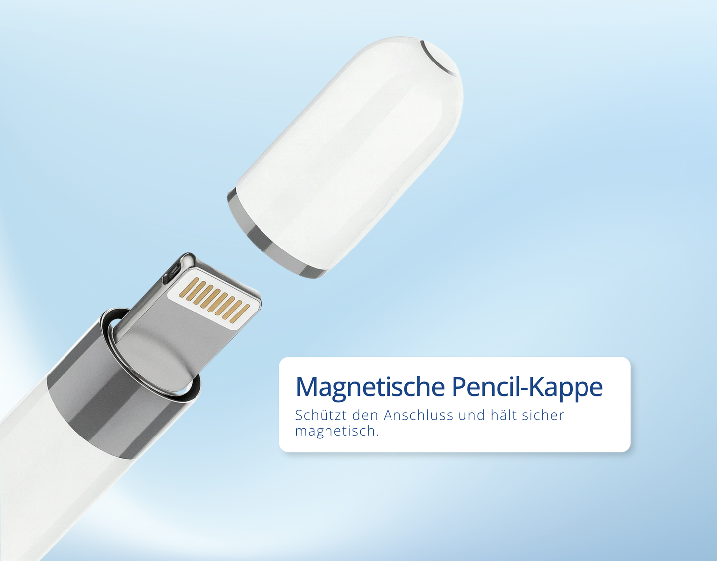 Magnetische Kappe Ersatzkappe für Apple Pencil / iPad Pro Stylus Halter Weiß
