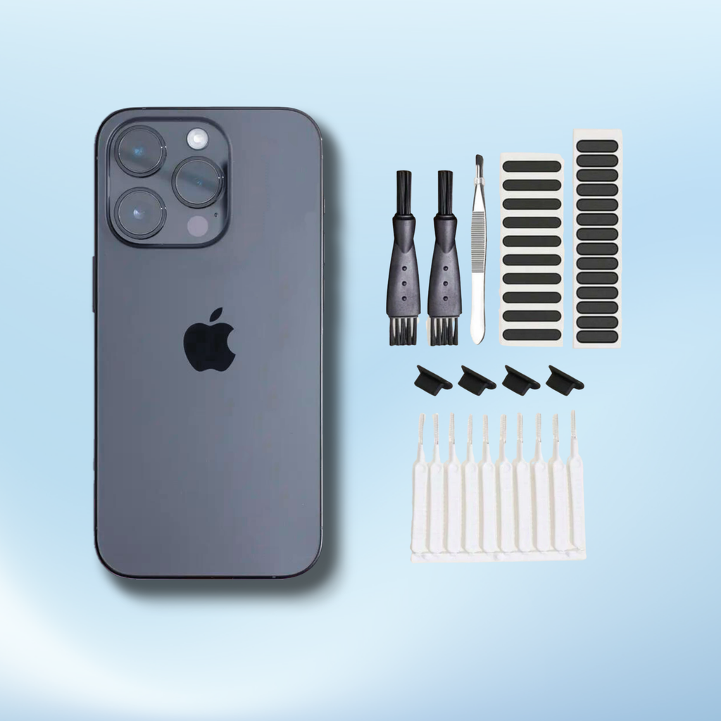 Reinigungsset iPhone/USB-C mit Staubschutz, Filter, Bürste & Pinzette (41tlg.)