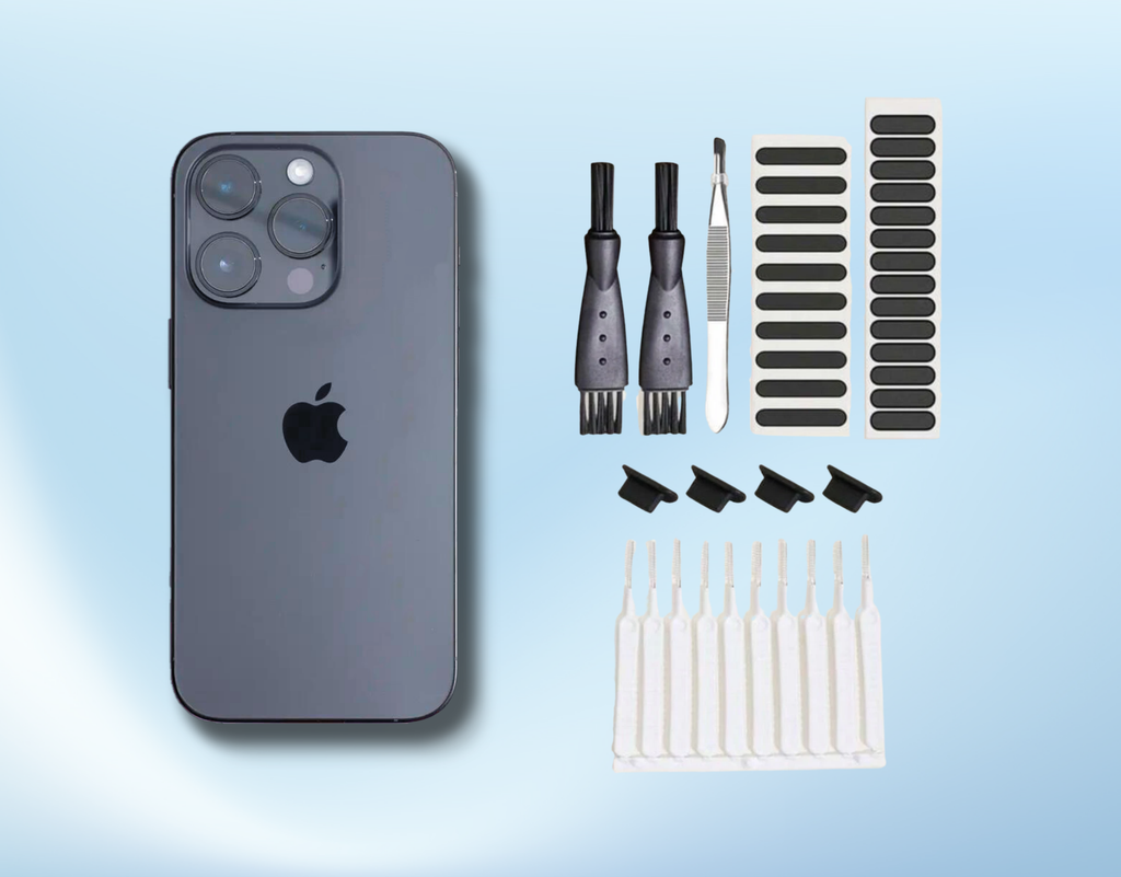 Reinigungsset iPhone/USB-C mit Staubschutz, Filter, Bürste & Pinzette (41tlg.)
