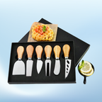 Käsemesser Set 4/6-tlg Edelstahl mit Holzgriff – Käsebesteck für Hart- & Weichkäse