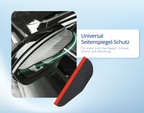 Auto Seitenspiegel Regenschutz 2er-Set – Universal Außenspiegel Sonnenblende Carbon-Look