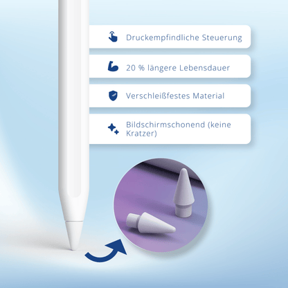 3x Apple Pencil Ersatzspitzen Stylus Nibs für Apple Pen Gen 1-2. /Pro/ USB C