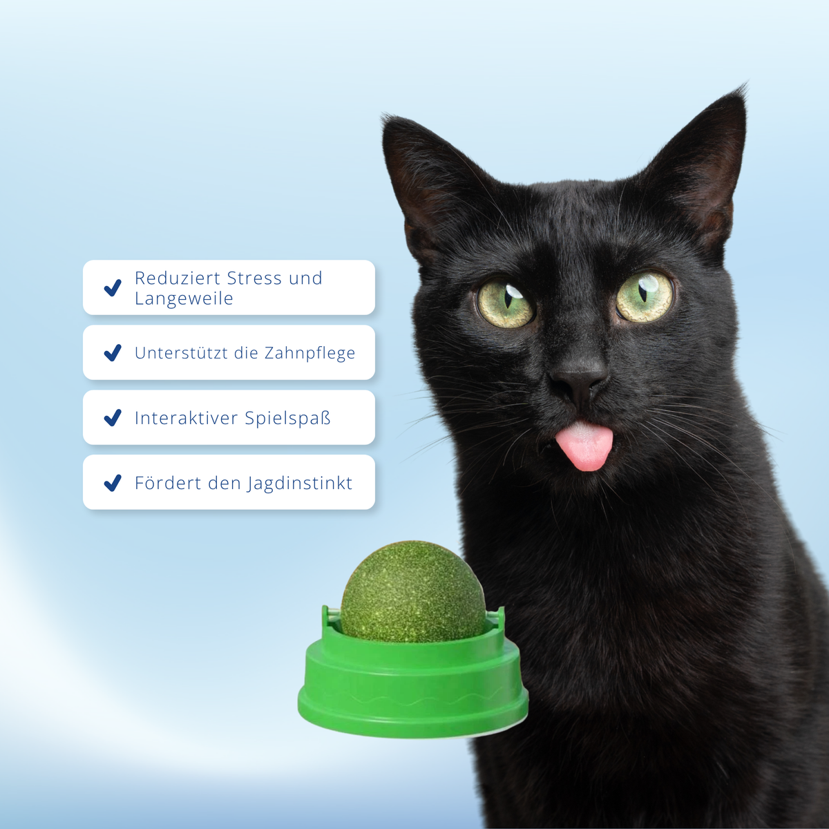Katzenminze Ball für Katzen – selbstklebender Catnip Leckball Spielzeug