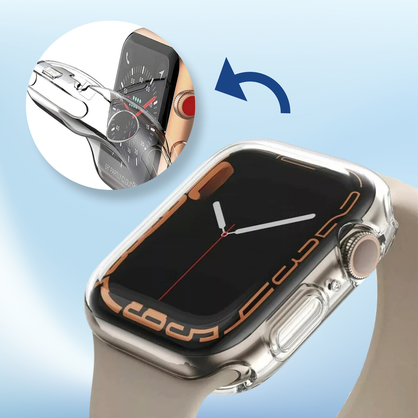 Silikon Hülle für Apple Watch Series 1-9 Se 38-49mm Schutzhülle | 360-Grad Cover