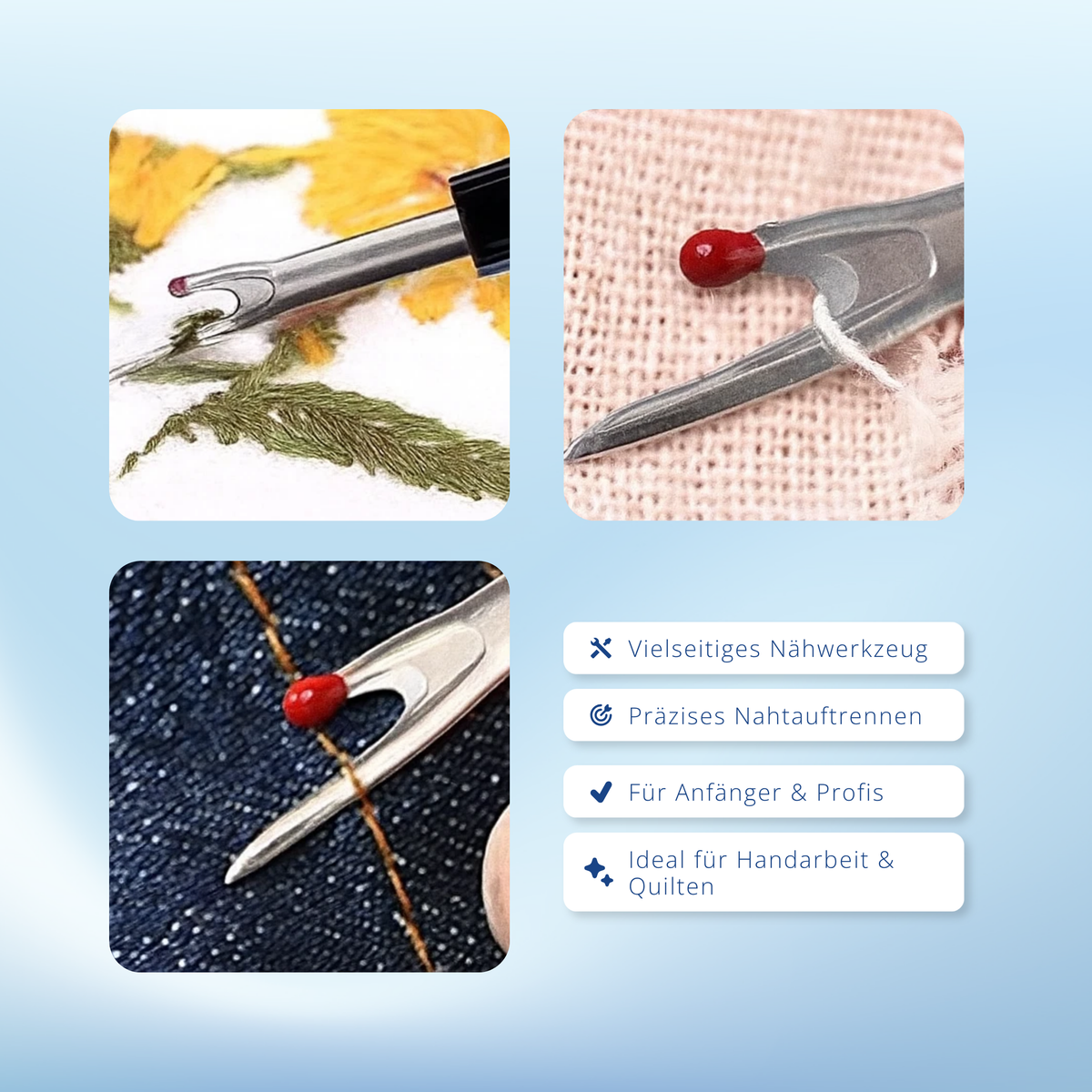 Nahttrenner-Set – Fadenschere, Auftrenner & Cutter | Nähzubehör Schneider Nähen