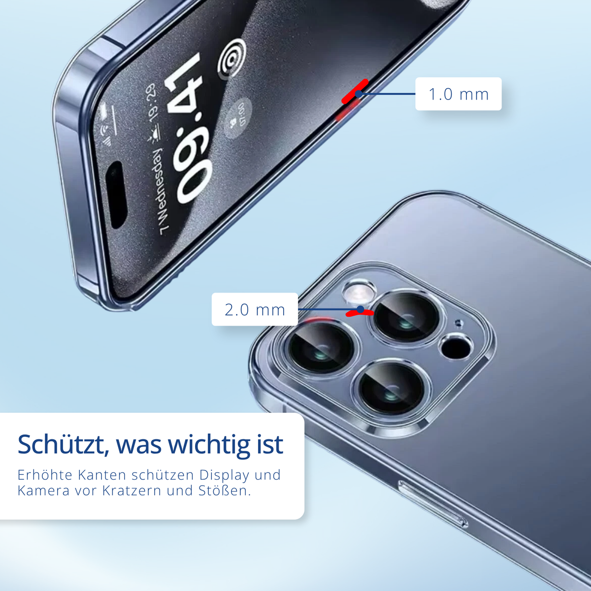 Transparente iPhone Hülle – Handyhülle TPU Schutz Case für 12 13 14 15 16 17  Pro Max