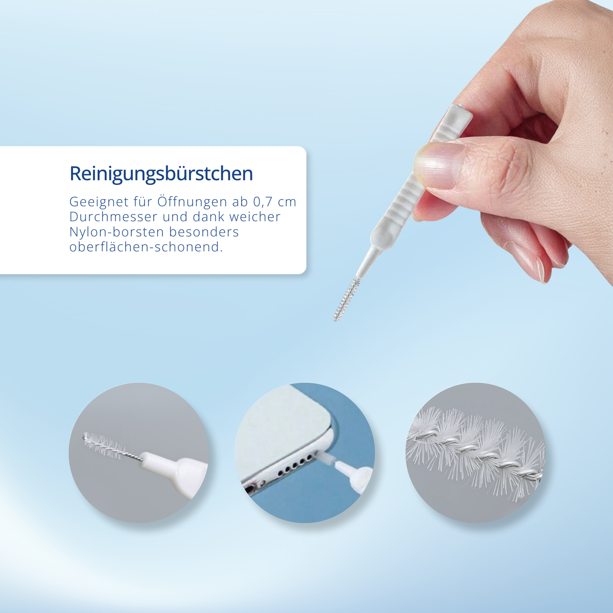 Reinigungsset iPhone/USB-C mit Staubschutz, Filter, Bürste & Pinzette (41tlg.)