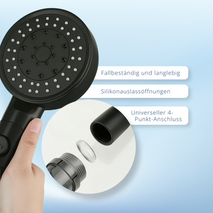 Multifunktion Duschkopf mit Filter 10 Strahlarten Massagefunktion Wasserstopp