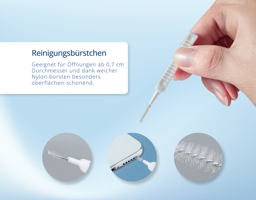 Reinigungsset iPhone/USB-C mit Staubschutz, Filter, Bürste & Pinzette (41tlg.)