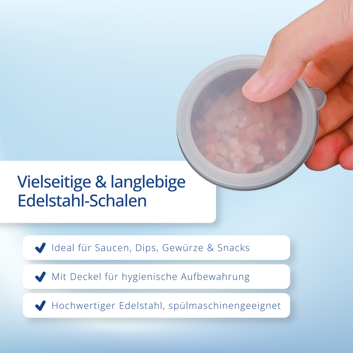 Susenbehälter Kochen Mischen Von Schalen Mit Deckel Edelstahl -Gewürzbecher
