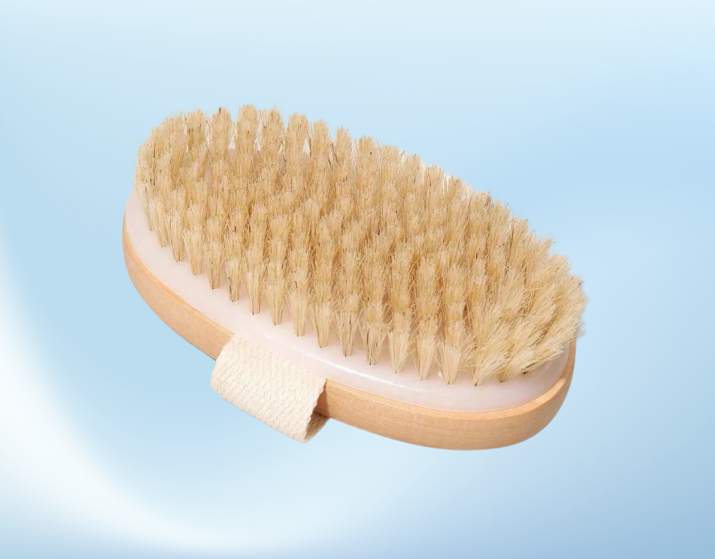 Trockenbürste mit Naturborsten – Körperbürste aus Holz für Peeling & Massage