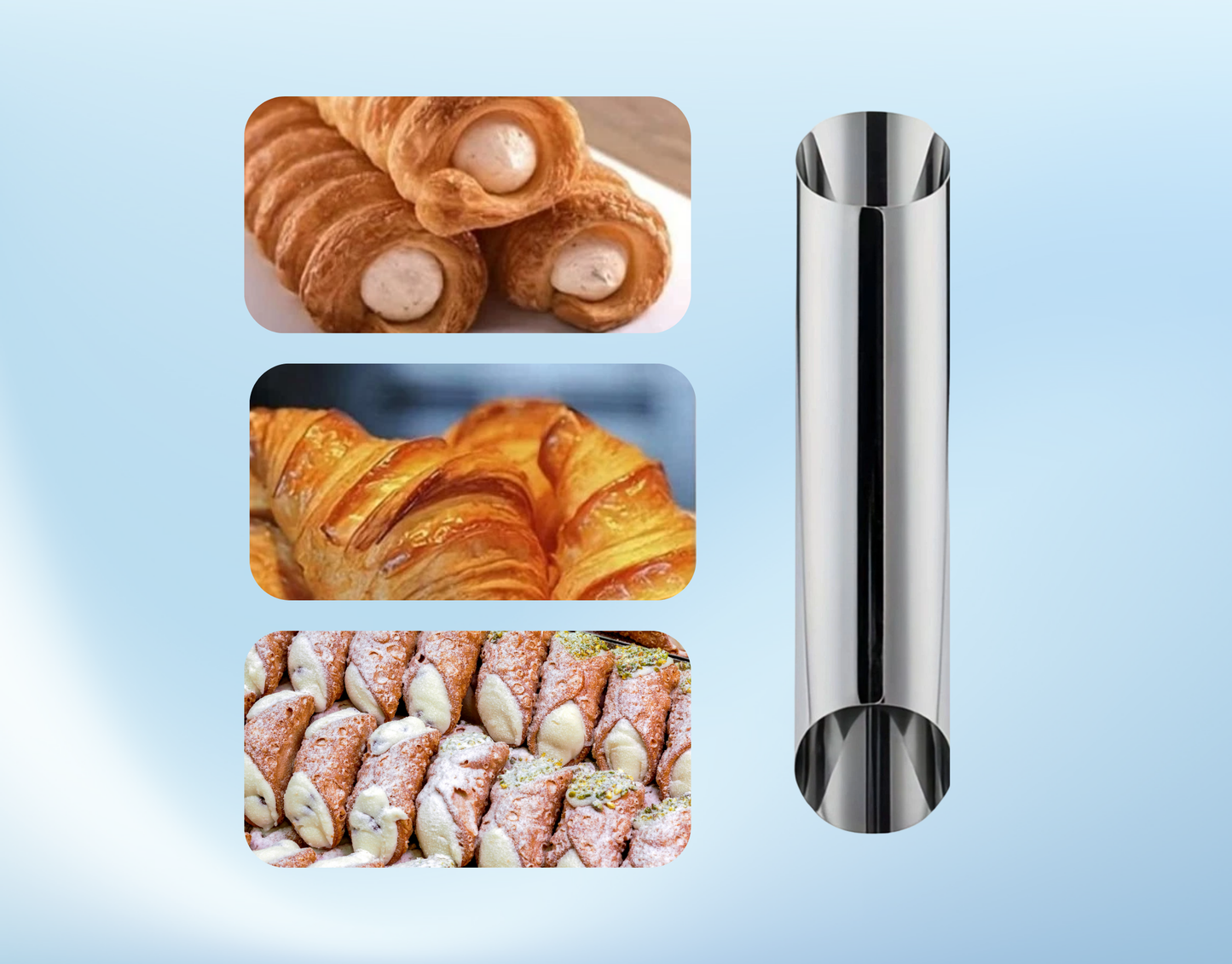 5 Stück Edelstahl Kuchen Cannoli  Kegel Rohre Brot Hause Backform Werkzeuge
