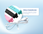 6x Silikon Kabel Organizer – Wiederverwendbare Kabelbinder für Reise, Büro & Schreibtisch