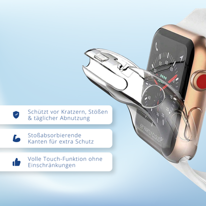 Silikon Hülle für Apple Watch Series 1-9 Se 38-49mm Schutzhülle | 360-Grad Cover