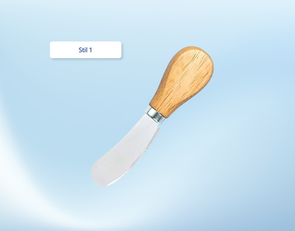 Buttermesser mit Holzgriff – Aufstrichmesser für Butter, Marmelade & Käsecreme