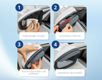 Auto Seitenspiegel Regenschutz 2er-Set – Universal Außenspiegel Sonnenblende Carbon-Look