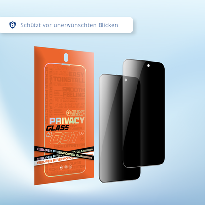2x Display Panzerfolie Schutzglas Für iPhone 12 13 14 15 16 17 Pro Max - Pivacy