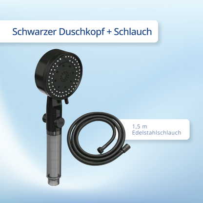 Multifunktion Duschkopf mit Filter 10 Strahlarten Massagefunktion Wasserstopp