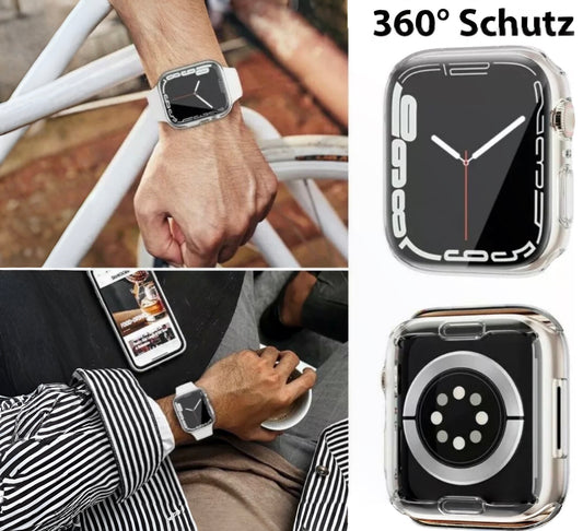 Silikon Hülle für Apple Watch Series 1-9 Se 38-49mm Schutzhülle | 360-Grad Cover