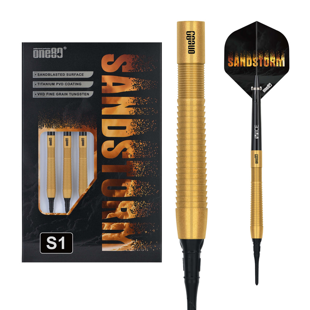 ONE80 Sandstorm Softdarts 90% Tungsten 18g – S1 S2 S3 S4 Dartpfeile
