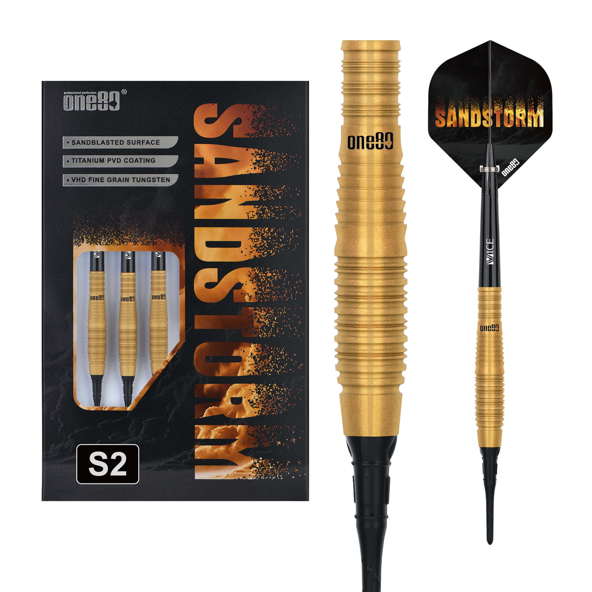 ONE80 Sandstorm Softdarts 90% Tungsten 18g – S1 S2 S3 S4 Dartpfeile