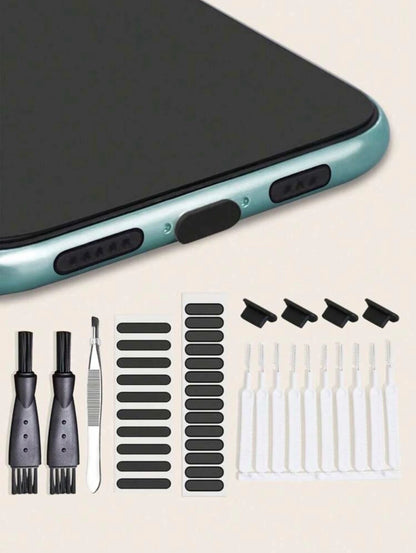Reinigungsset iPhone/USB-C mit Staubschutz, Filter, Bürste & Pinzette (41tlg.)