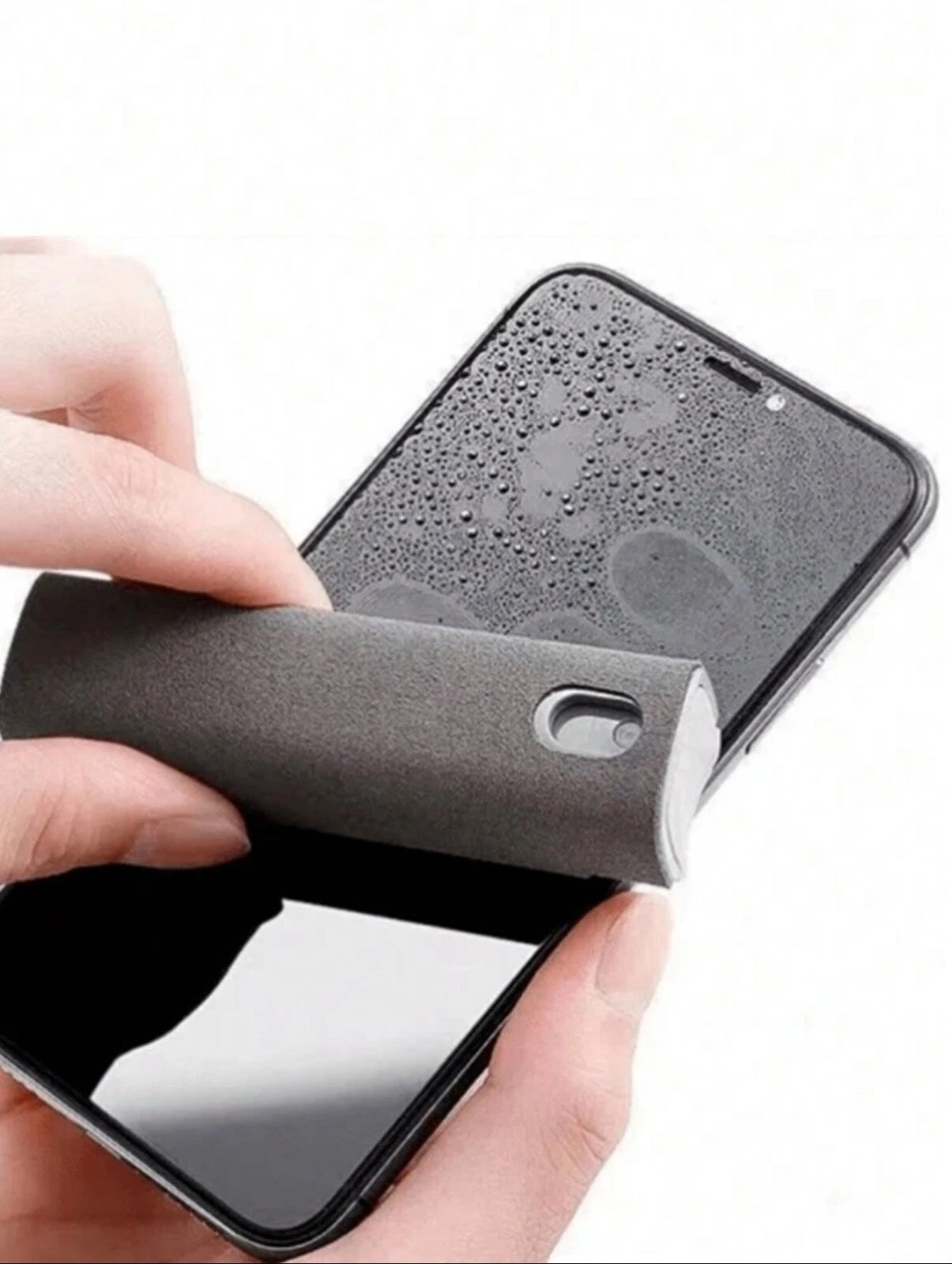 2-in-1 Displayreiniger Sprühflasche + Mikrofaserwischer – für Smartphone, Tablet