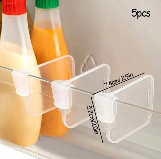 5er Set Kühlschrank Trenner Organizer – Verstellbare Fächer für Kühlschranktür