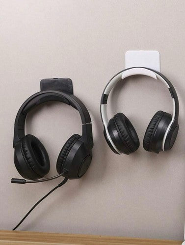 Kopfhörerhalter Wand & Tisch | Selbstklebend | Weiß oder Schwarz | Headset Wandh