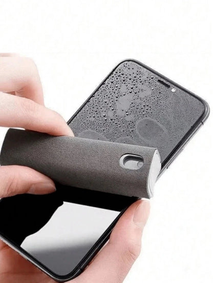 2-in-1 Displayreiniger Sprühflasche + Mikrofaserwischer – für Smartphone, Tablet