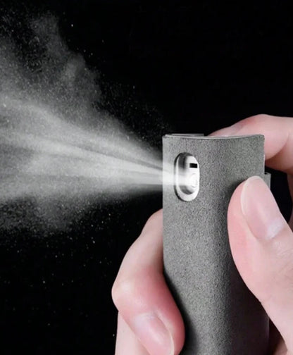 2-in-1 Displayreiniger Sprühflasche + Mikrofaserwischer – für Smartphone, Tablet