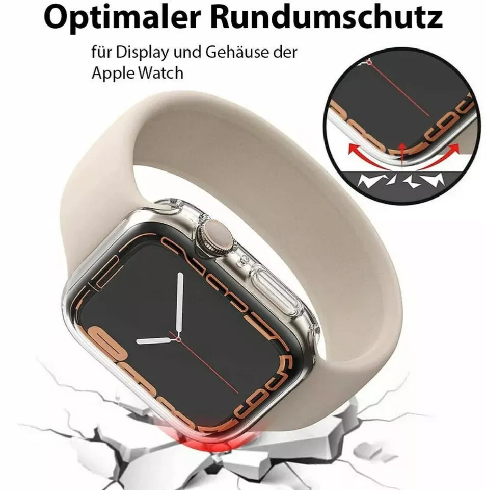 Silikon Hülle für Apple Watch Series 1-9 Se 38-49mm Schutzhülle | 360-Grad Cover